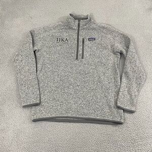 Patagonia Better Sweater 1/4 Zip Men L Gray Fleece Purdue Company Logo Pullover